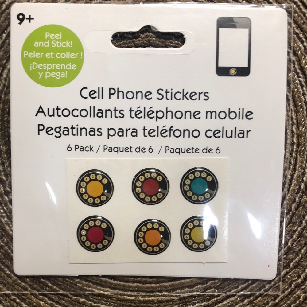 Cell Phone Stickers Button